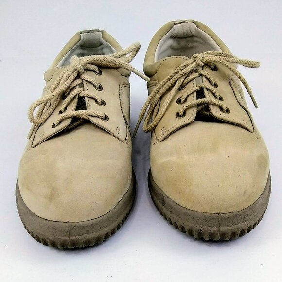 Ecco Soft Women's Shoes Beige Oxford Sneakers US 8 / 8.5 - Picture 3 of 11